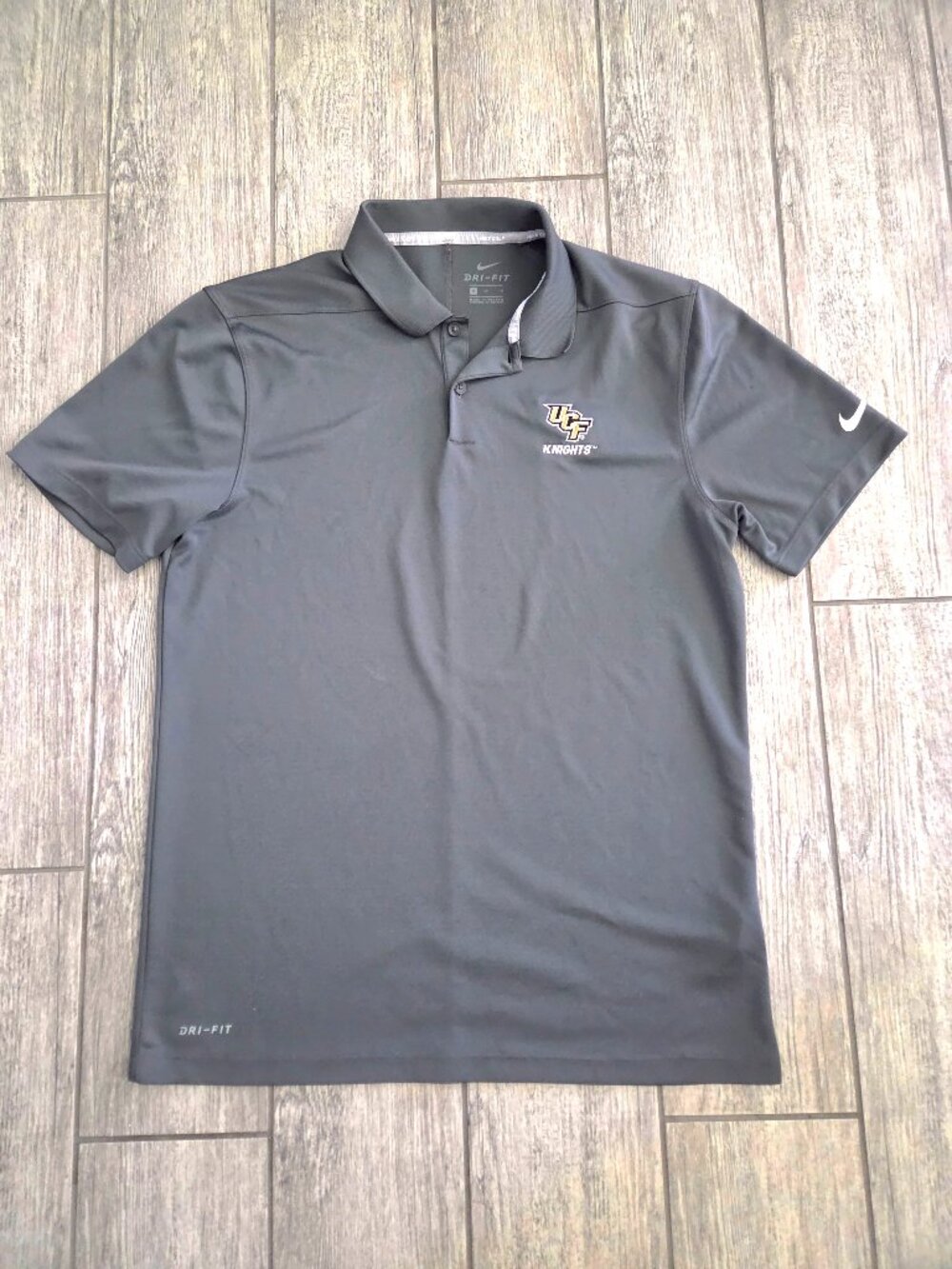 Nike Dri-FIT UCF Knights Polo Gray Size Men's Medium